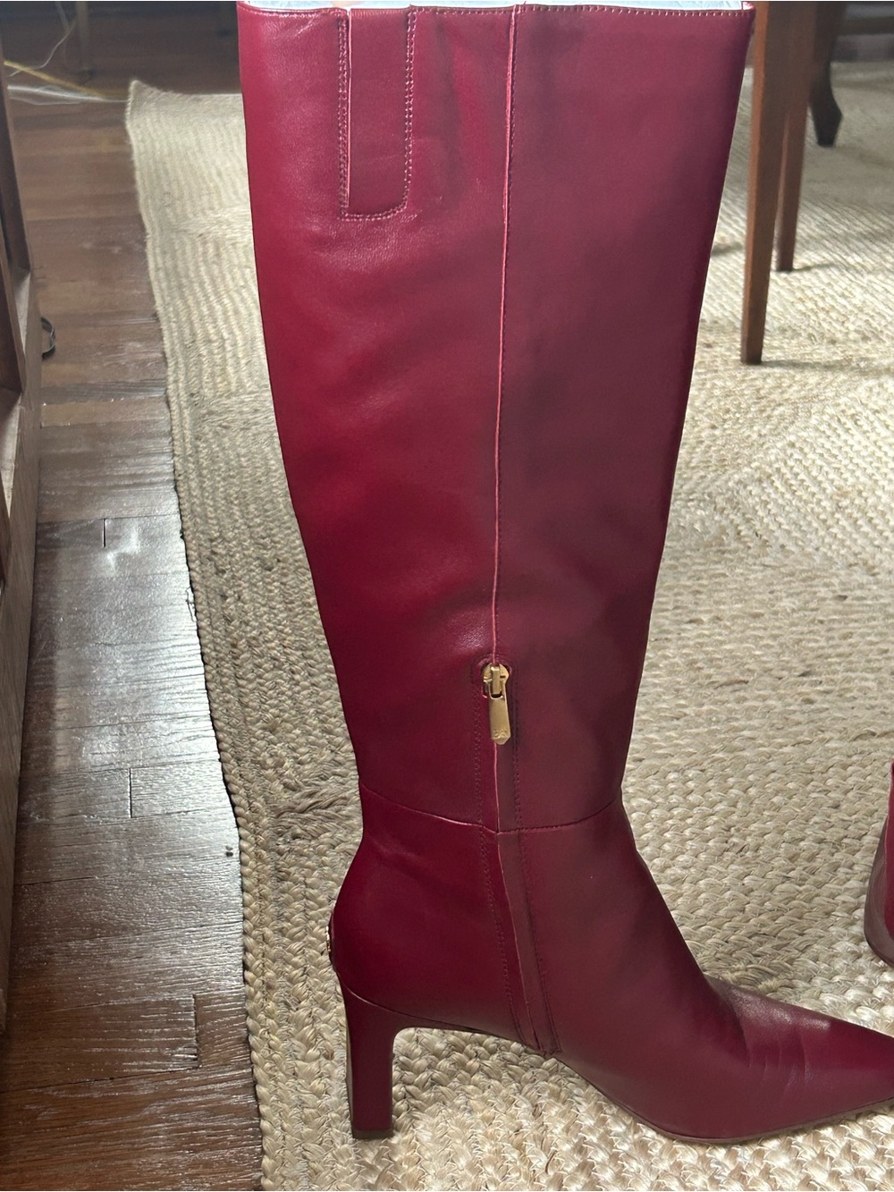 Sam Edelman Tall Leather Burgundy Boot - Picture 7 of 13
